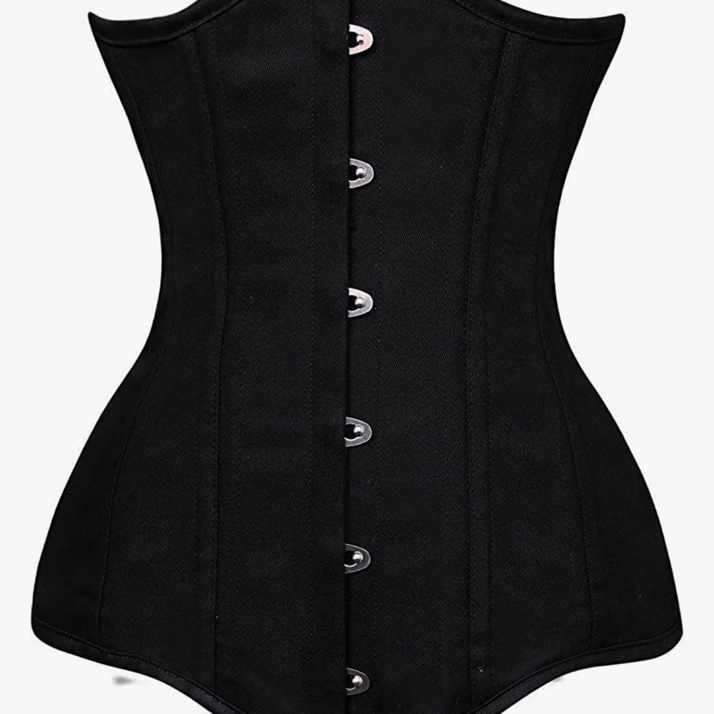 Steel Boned Cotton Hourglass Body Shaper Corset